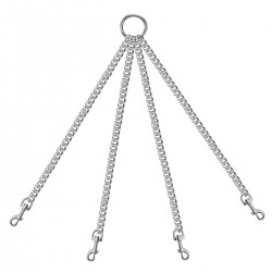Четыре цепи на кольце с одной стороны с карабинами с другой стороны (длина 350мм) Четыре цепи на кольце с одной стороны с карабинами с другой стороны (длина 350мм)