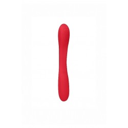 Красный двухсторонний вибратор Flex - 21,5 см. Красный двухсторонний вибратор Flex - 21,5 см.