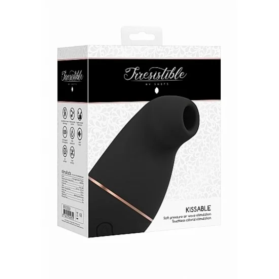 Черный клиторальный вакуум-волновой массажер Irresistible Kissable IRR002BLK Черный клиторальный вакуум-волновой массажер Irresistible Kissable IRR002BLK