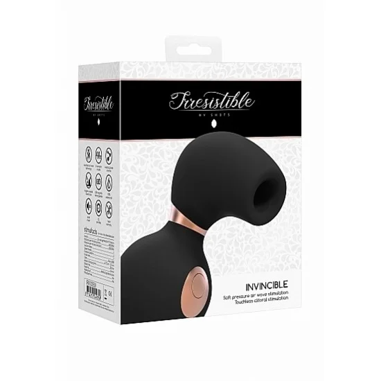 Черный клиторальный вакуум-волновой массажер Irresistible Invincible IRR003BLK Черный клиторальный вакуум-волновой массажер Irresistible Invincible IRR003BLK