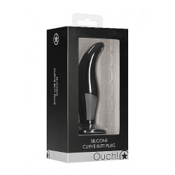 Черная анальная пробка Curve Butt Plug - 11,4 см. Черная анальная пробка Curve Butt Plug - 11,4 см.