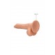 Телесный фаллоимитатор Realistic Dildo With Balls - 20 см.