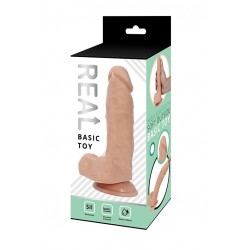 Реалистичный фаллоимитатор REAL с мошонкой на присоске - 17 см. Реалистичный фаллоимитатор REAL с мошонкой на присоске - 17 см.