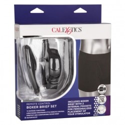 Черные трусы-боксеры с вибромассажером Remote Control Panty Set L/XL