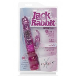 Розовый вибромассажер Petite Jack Rabbit - 24 см.