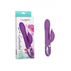 Фиолетовый вибромассажер-кролик Enchanted Kisser с поступательными движениями