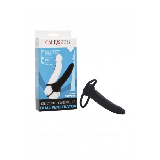 Насадка на пенис Silicone Love Rider Dual Penetrator для двойного проникновения - 14 см.