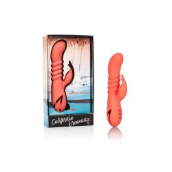 Оранжевый вибратор Orange County Cutie с функцией поступательного движения