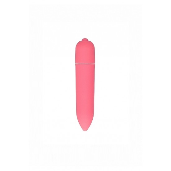 Розовая удлинённая вибропуля Power Bullet Pink - 8,3 см.