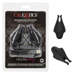 Черные виброзажимы для сосков Nipple Play Rechargeable Nipplettes Черные виброзажимы для сосков Nipple Play Rechargeable Nipplettes
