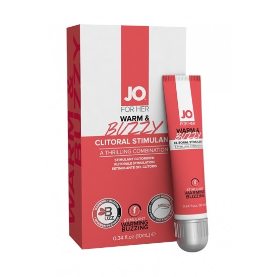 Клиторальный крем JO WARM & BUZZY CLITORAL GEL - 10 мл.