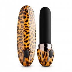 Леопардовый вибромассажер-помада Asha Lipstick Vibrator - 10 см. Леопардовый вибромассажер-помада Asha Lipstick Vibrator - 10 см.