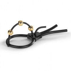 Электросбруя Mystim Pearly Pete, силикон, черный, 14 см