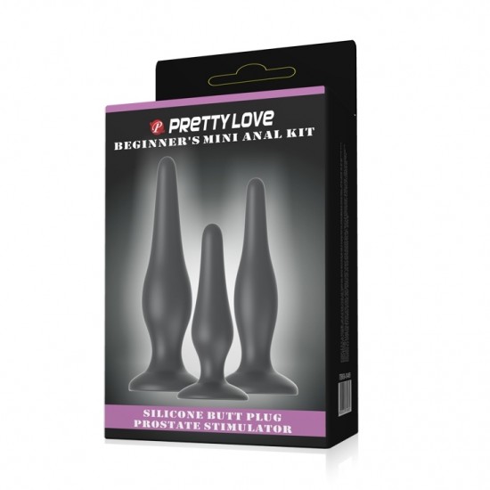 PrettyLove Mini Anal Kit Набор силиконовых анальных пробок для начинающих