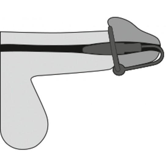 Уретральный Стимулятор с силиконовым кольцом под головку Penis Plug