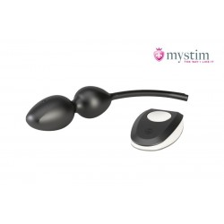 Вагинальные шарики Mystim Jane Untamed Geisha Balls vibe, с вибрацией, силикон, черные
