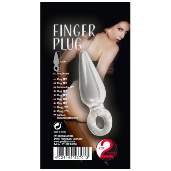 Finger Plug by You2Toys Анальная пробка надеваемая на палец руки 5169290000 Finger Plug by You2Toys Анальная пробка надеваемая на палец руки 5169290000