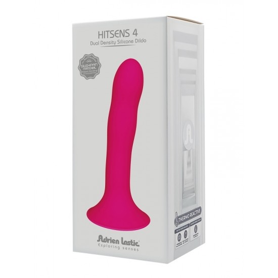 Дилдо на присоске с двойной плотностью Hitsens S04 Pink ADRIEN LASTIC DILDO DUAL DENSITY 