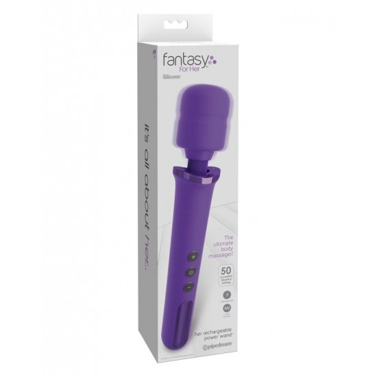 Легкий и мощный вибромассажер для тела Fantasy For Her Her Rechargeable Power Wand