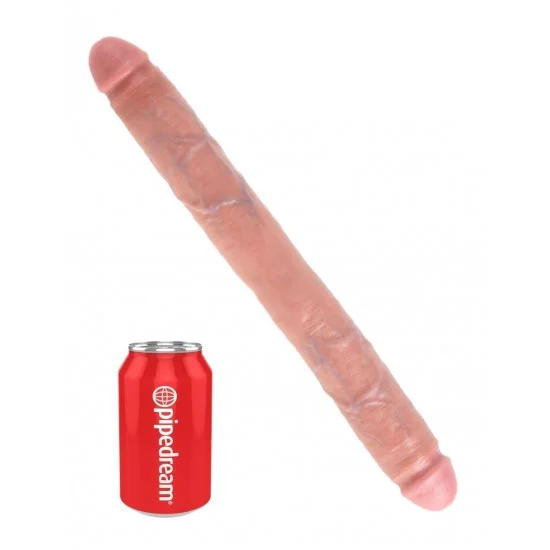 Двухсторонний фаллоимитатор телесный King Cock 16 Thick Double Dildo - Flesh Двухсторонний фаллоимитатор телесный King Cock 16 Thick Double Dildo - Flesh