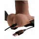 Перезаряжаемый вибрострапон Fetish Fantasy 6 Hollow Rechargeable Strap-On Tan