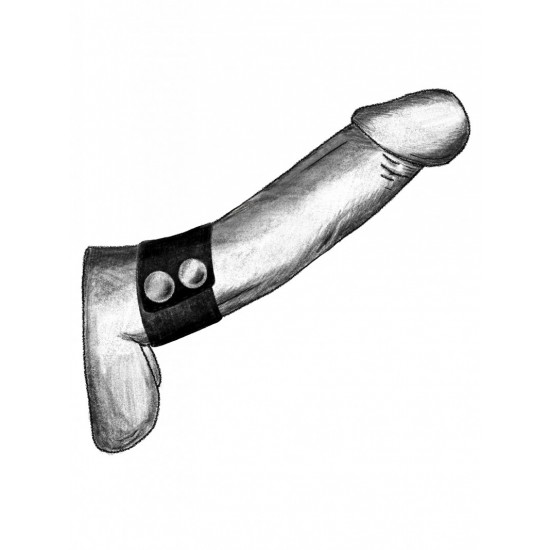 Широкий ремень-утяжка на пенис из экокожи