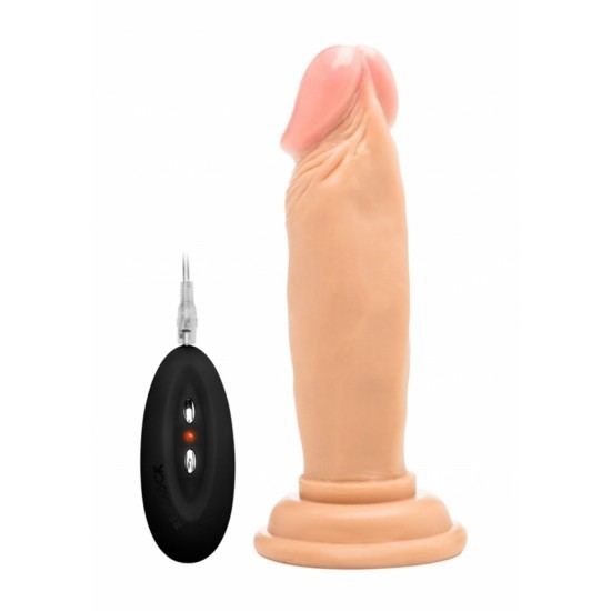 Телесный вибратор-реалистик Vibrating Realistic Cock 6 - 15 см.