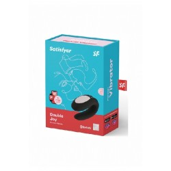 Многофункциональный стимулятор для пар Satisfyer Partner Double Joy, силикон, чёрный, 18 см.