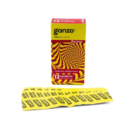 Презервативы Ganzo Extase, с точечно-ребристой поверхностью, анатомической формы, латекс, 18 см, 12 0701-008 Презервативы Ganzo Extase, с точечно-ребристой поверхностью, анатомической формы, латекс, 18 см, 12 0701-008