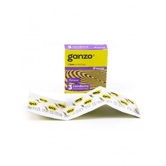 Презервативы Ganzo Sense, тонкие, латекс, 18 см, 3 шт 0701-003 Презервативы Ganzo Sense, тонкие, латекс, 18 см, 3 шт 0701-003