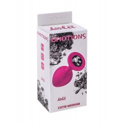 Средняя розовая анальная пробка Emotions Cutie Medium с чёрным кристаллом - 8,5 см. Средняя розовая анальная пробка Emotions Cutie Medium с чёрным кристаллом - 8,5 см.