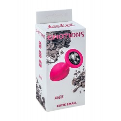 Малая розовая анальная пробка Emotions Cutie Small с чёрным кристаллом - 7,5 см. Малая розовая анальная пробка Emotions Cutie Small с чёрным кристаллом - 7,5 см.