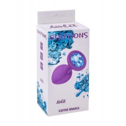 Малая фиолетовая анальная пробка Emotions Cutie Small с голубым кристаллом - 7,5 см. Малая фиолетовая анальная пробка Emotions Cutie Small с голубым кристаллом - 7,5 см.