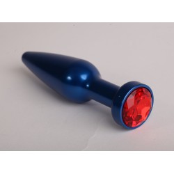 Анальная пробка металл 11,2х2,9см синяя с красным 47197-1-MM Анальная пробка металл 11,2х2,9см синяя с красным 47197-1-MM