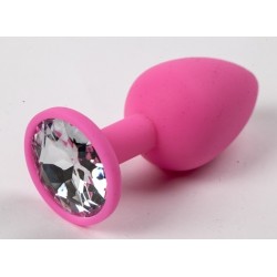 Пробка силиконовая розовая с прозрачным стразом 7,1 х 2,8 см 47118-MM Пробка силиконовая розовая с прозрачным стразом 7,1 х 2,8 см 47118-MM