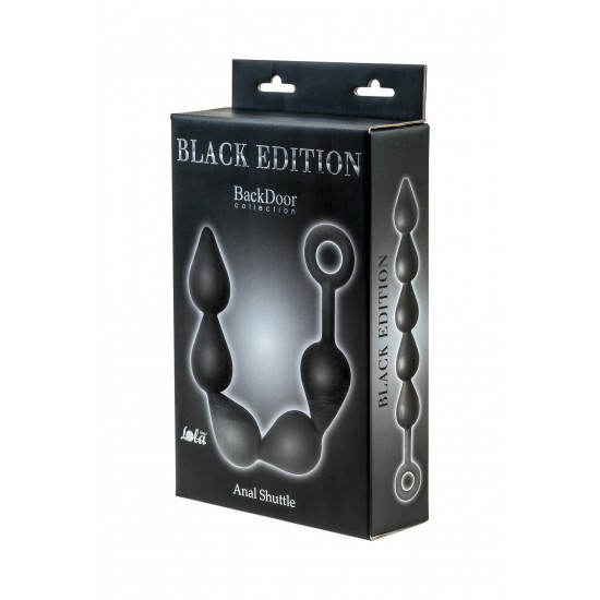 Чёрная анальная цепочка Black Edition Anal Super Beads - 40 см.