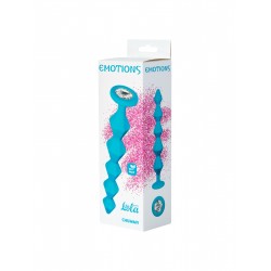 Бирюзовая анальная цепочка с кристаллом Chummy - 16 см. Бирюзовая анальная цепочка с кристаллом Chummy - 16 см.