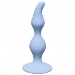 Голубая анальная пробка Curved Anal Plug Blue - 12,5 см. Голубая анальная пробка Curved Anal Plug Blue - 12,5 см.