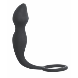 Серое эрекционное кольцо Sensation с анальным стимулятором Серое эрекционное кольцо Sensation с анальным стимулятором