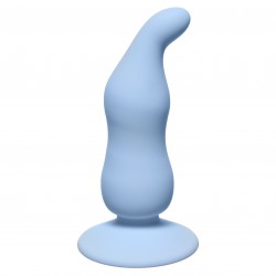 Голубая анальная пробка Waved Anal Plug Blue - 11 см. Голубая анальная пробка Waved Anal Plug Blue - 11 см.