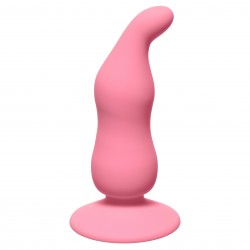 Розовая анальная пробка Waved Anal Plug Pink - 11 см. Розовая анальная пробка Waved Anal Plug Pink - 11 см.