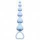 Голубая анальная цепочка Heart's Beads Blue - 18 см.