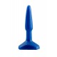 Синий анальный стимулятор Small Anal Plug - 12 см.