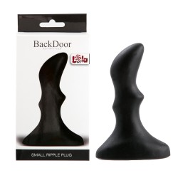 Рифленый черный анальный стимулятор Small ripple plug - 10 см. Рифленый черный анальный стимулятор Small ripple plug - 10 см.