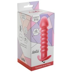 Розовая анальная вибропробка Twisted Anal Plug - 13 см. Розовая анальная вибропробка Twisted Anal Plug - 13 см.