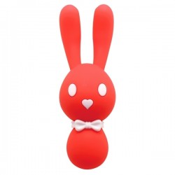 Оранжевый вибростимулятор-зайчик Dorcel - 16 см.