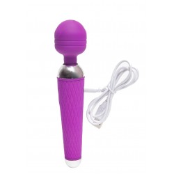 Фиолетовый силиконовый вибромассажер с 16 видами пульсации - 19,2 см.