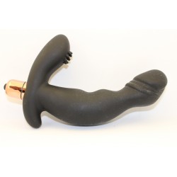 Чёрный вибромассажёр с широким основанием - 15 см. Чёрный вибромассажёр с широким основанием - 15 см.