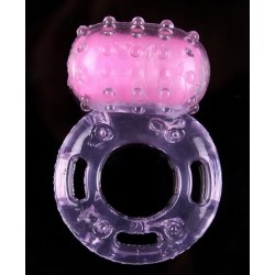 Розовое виброкольцо с пупырышками