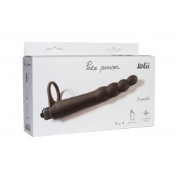 Черная вибронасадка для двойного проникновения Bramble - 16,5 см. Черная вибронасадка для двойного проникновения Bramble - 16,5 см.